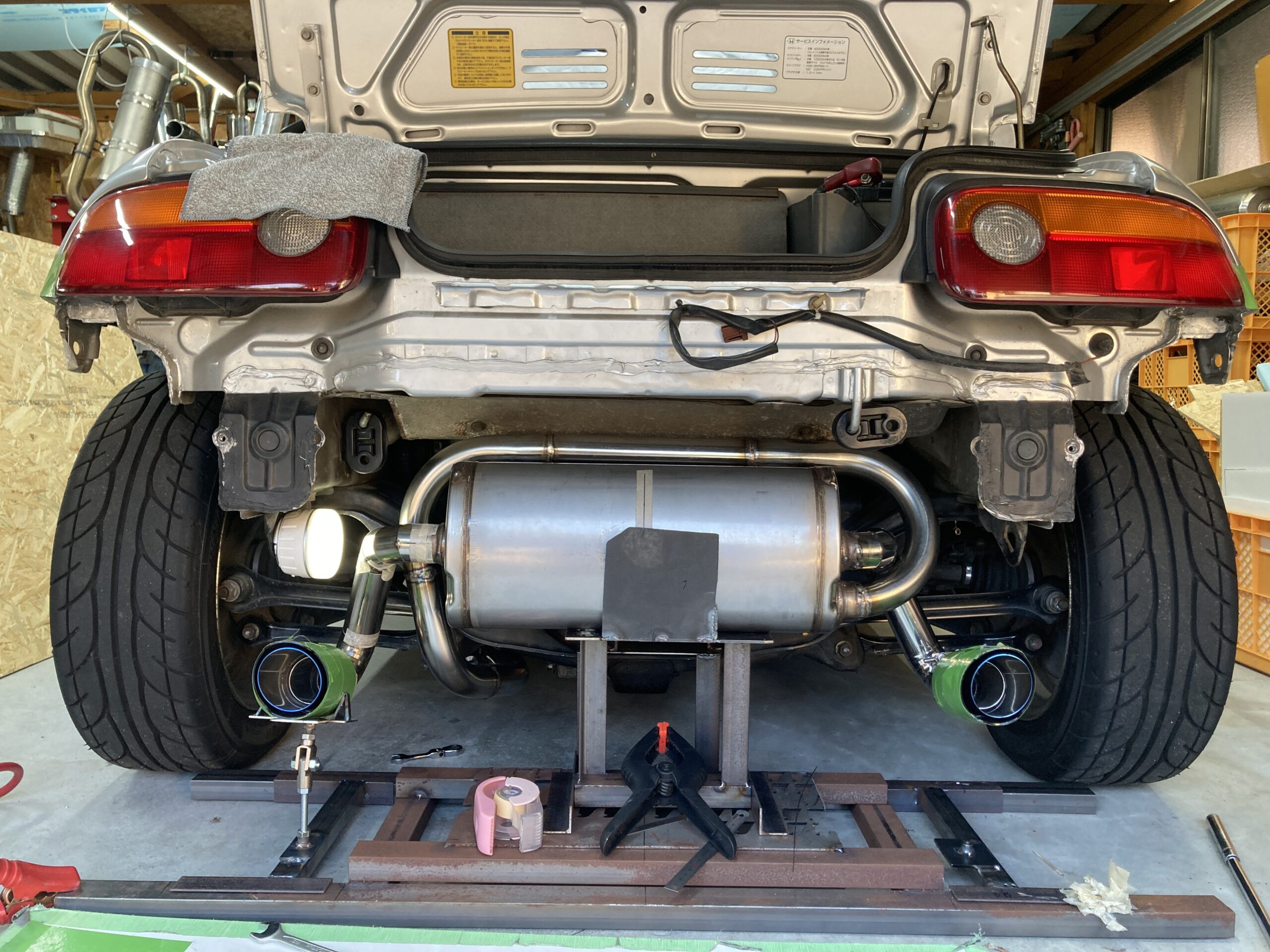 ビートにコペン純正マフラーをインストールしてみました